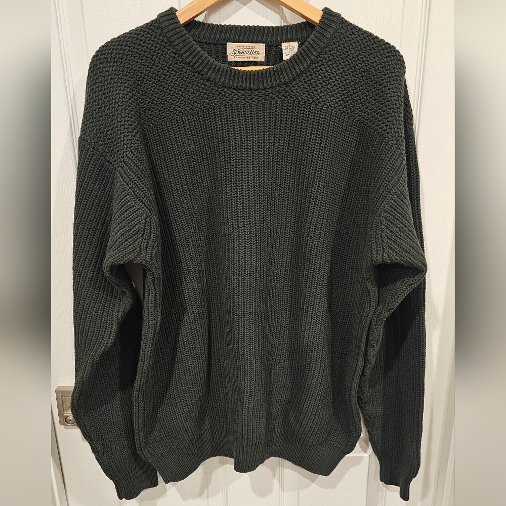 Vintage Aunthentic St. John's Bay Est. 1984 Men's Green Crewneck Sweater--XXL - Picture 4 of 8